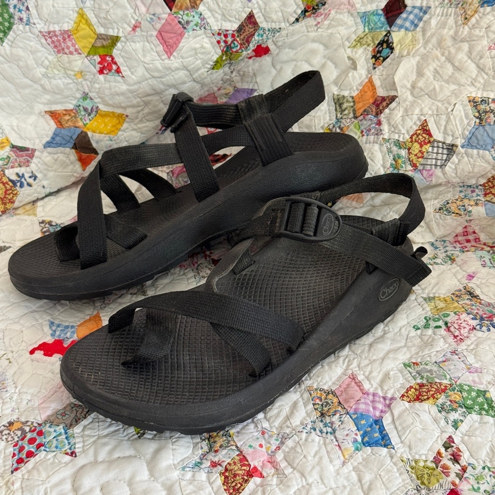 Chaco Mens Z Cloud 2 Sandals Black Strappy Toe Loop Sport Hiking Shoes Size M10